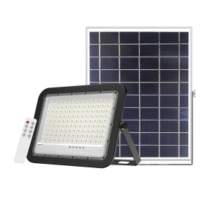 ENOVALITE Solarstrahler PRO 200W 2600lm 6500K Kaltweiß IP65 Außenstrahler Solar Fluter Dämmerungssensor Fernbedienung Schwarz
