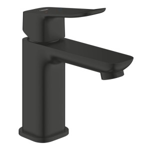 Grohe Einhand-Waschtischarmatur Dice S-Size, mattschwarz. Elegante Badarmatur mit Metallhebel.