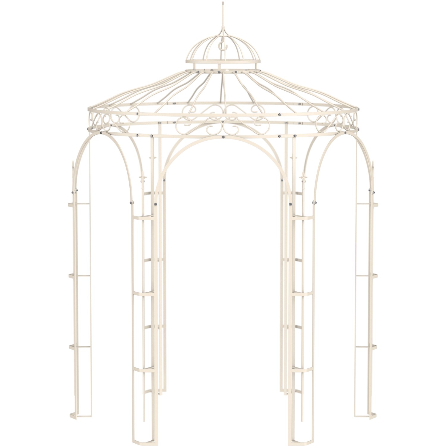 Eleo Pavillon Siena 265 cm x Ø 210 cm Pulverbeschichtet Weiß