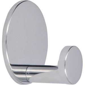 Glänzender, selbstklebender Siro Haken aus Chrom, rund, Ø 50 mm.