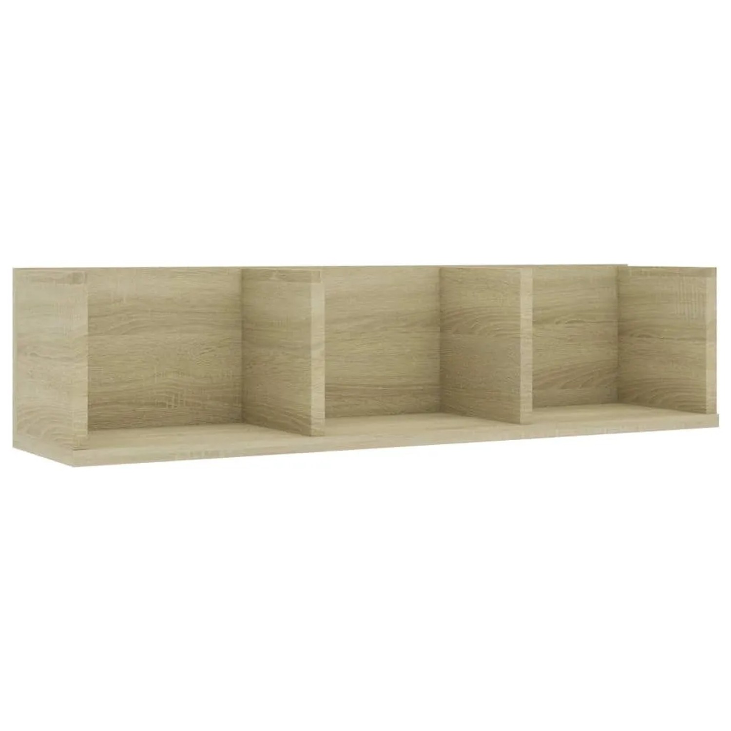 vidaXL CD-Wandregal Sonoma-Eiche 75x18x18 cm Holzwerkstoff 801313 günstig online kaufen