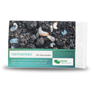 e-nema Nematodenpackung zur biologischen Schädlingsbekämpfung von Dickmaulrüsslern.