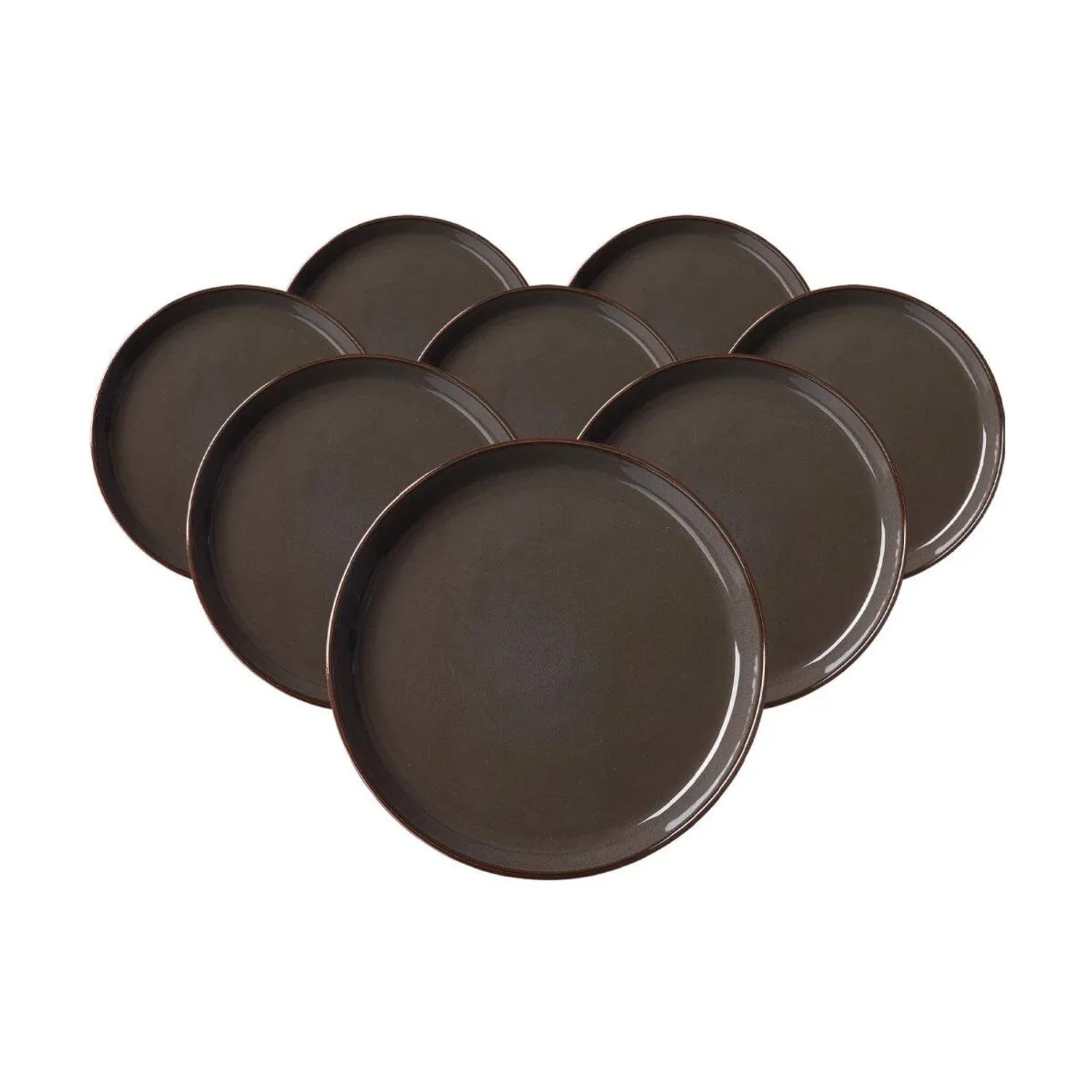 Ritzenhoff & Breker Visby Dessert-Teller 20,5 cm 8er Set Dunkelgrau