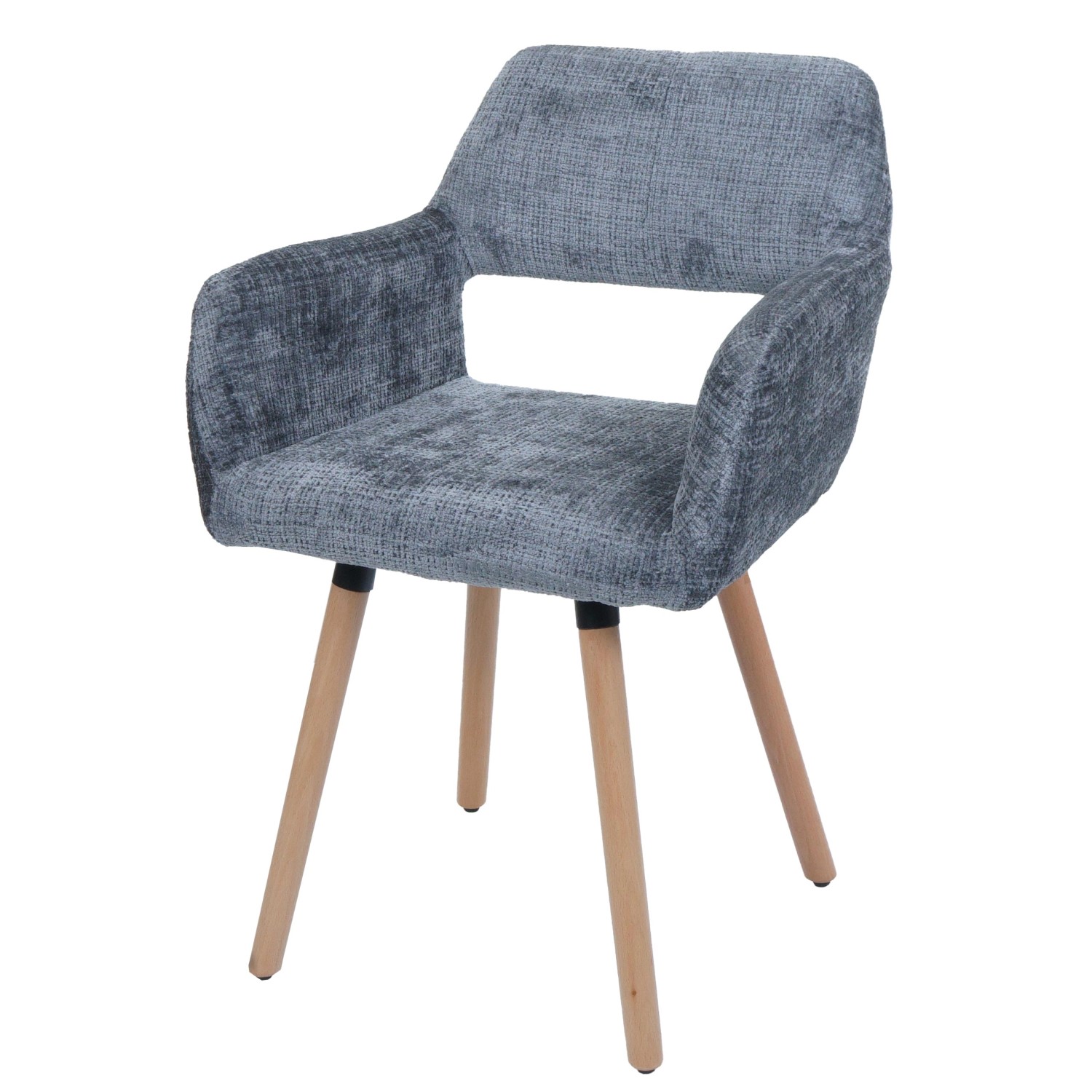 MCW Esszimmerstuhl A50 II Dunkelgrau Stoff/Textil Chenille 465g/m² günstig online kaufen