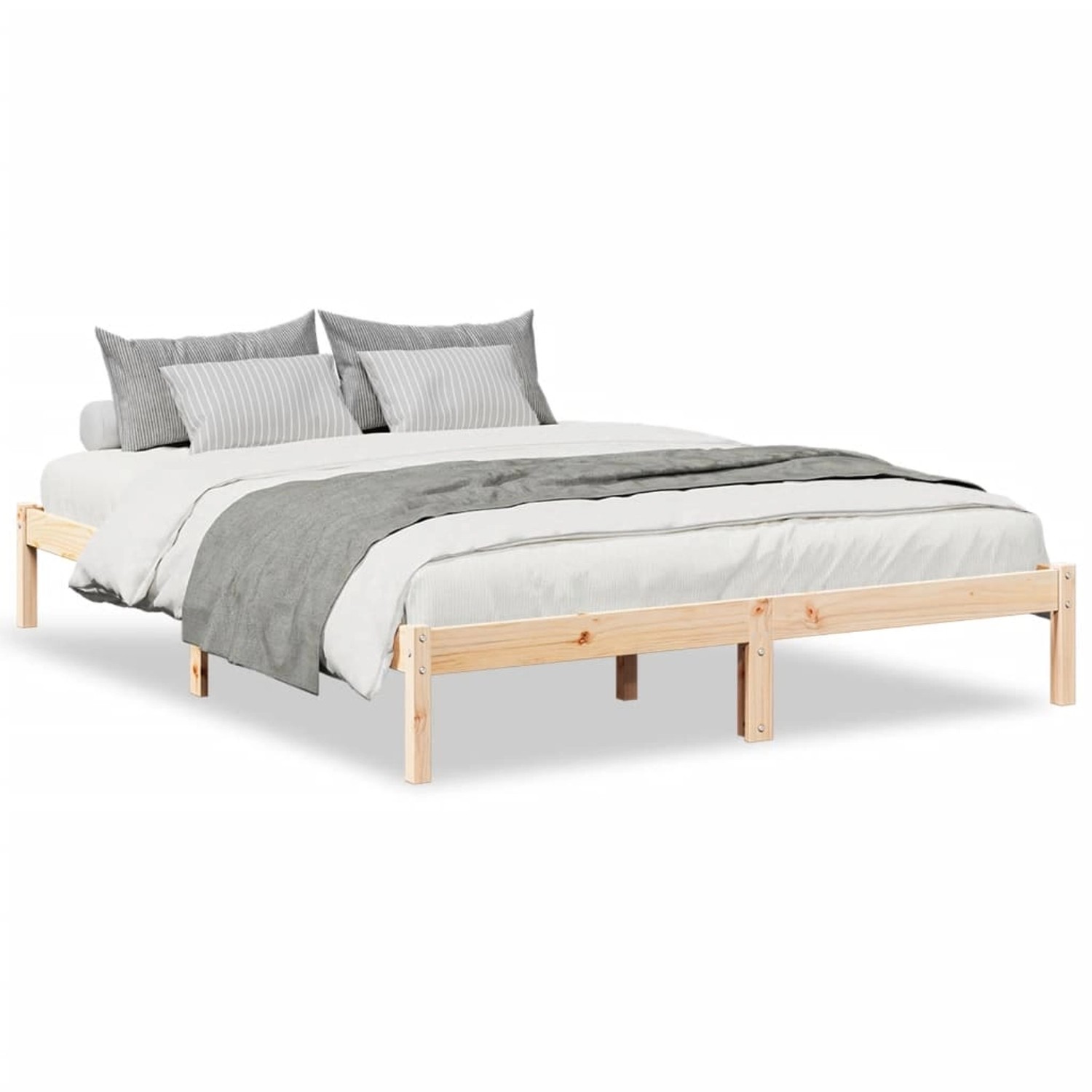 vidaXL Massivholzbett Extra Lang ohne Matratze 140x210 Kiefernholz 852406 günstig online kaufen
