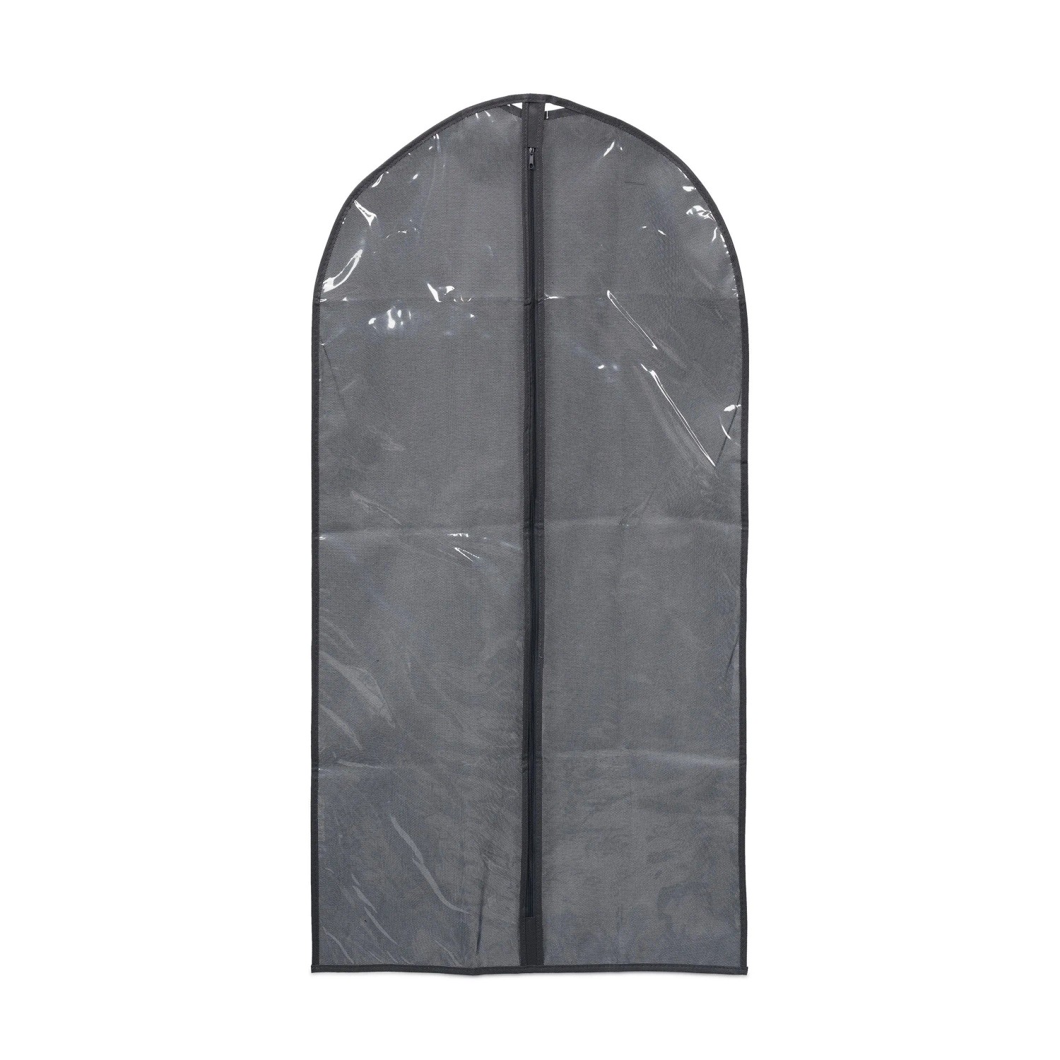 Relaxdays Kleidersack 6er Set Vlies PVC Grau Transparent 135 cm x 60 cm