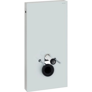 Geberit Monolith Sanitärmodul für Wand-WC, 101 cm, Glas Weiß, für Trockenbau.