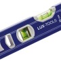LUX Alu-Wasserwaage Classic, 20 cm, blau, mit Libellen zur präzisen Ausrichtung.