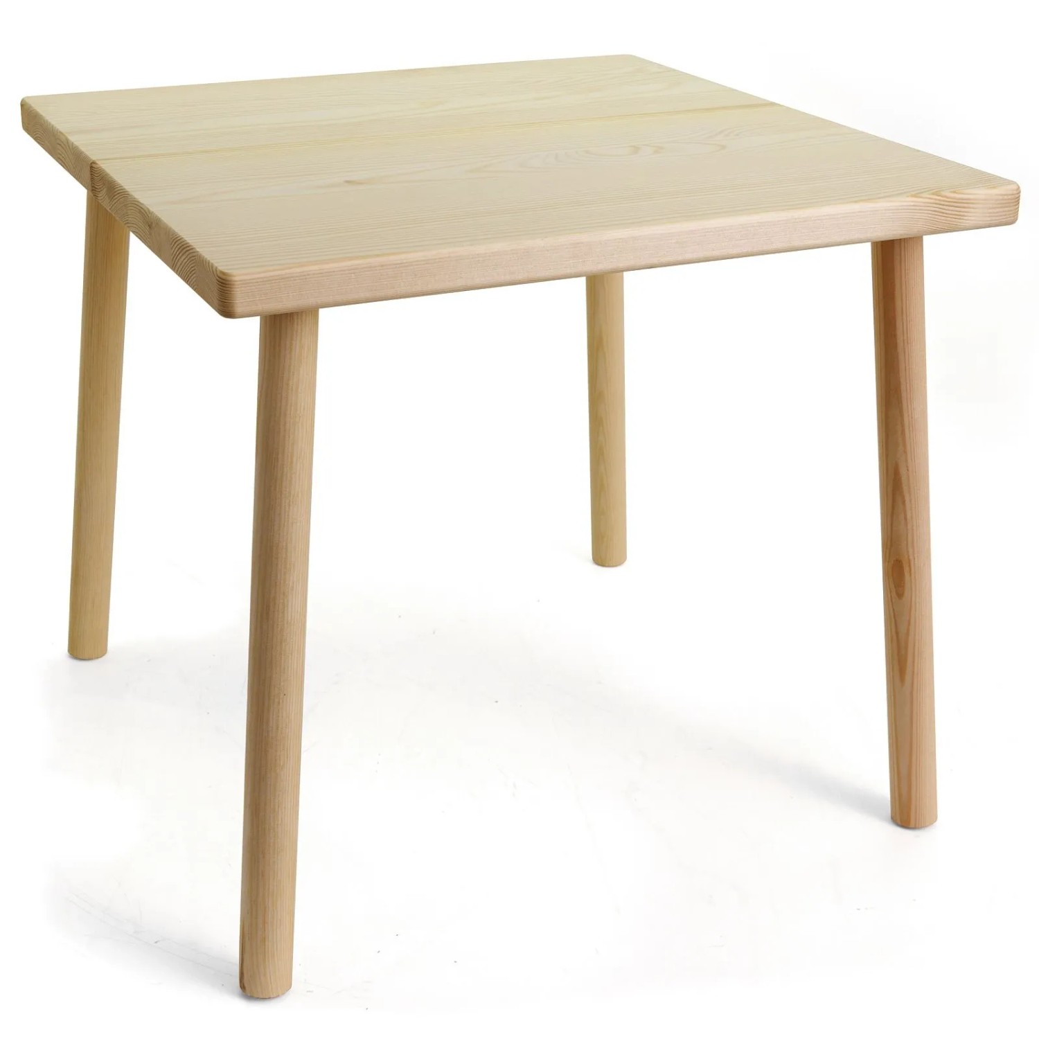 HolzFee Kindertisch Kiefernholz Natur Tisch Holz 55 x 55 x 50 cm