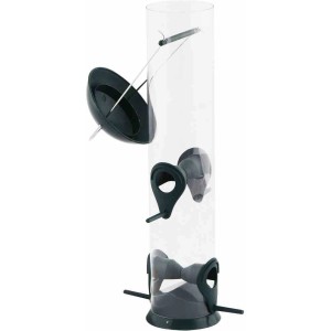 Siena Garden Vogelfutterspender aus Kunststoff, grün, mit Aufhängevorrichtung.