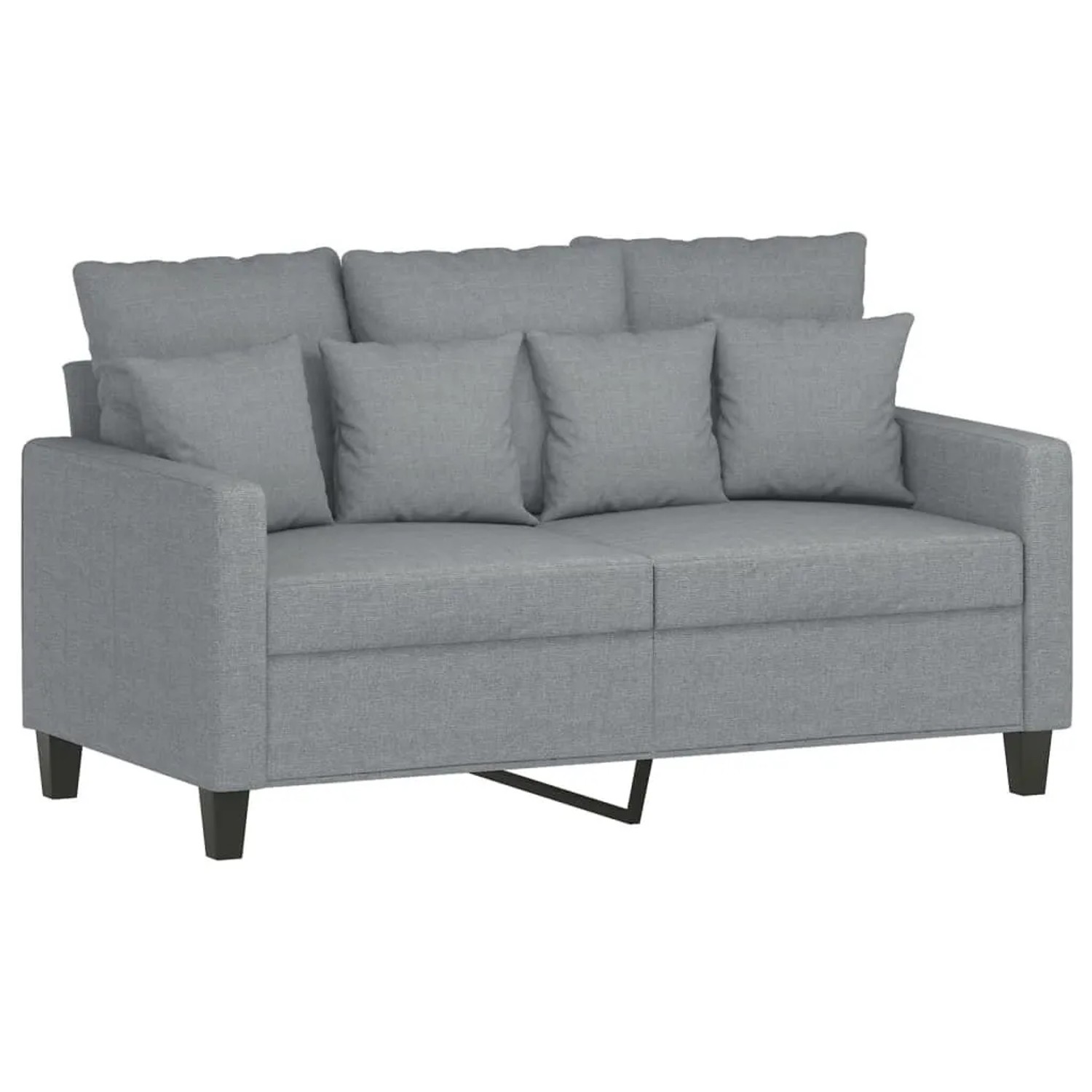 vidaXL 2-Sitzer-Sofa Hellgrau 120 cm Stoff 359259 günstig online kaufen