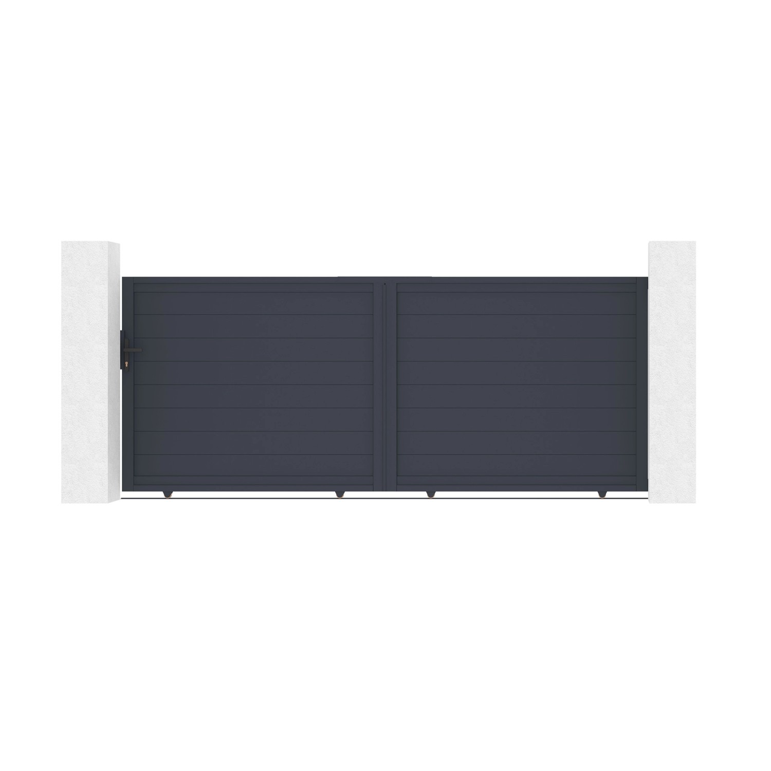 Casanoov Schiebetor 3 5M Eiger H 160Cm & Gartentür 1M Eiger H 160Cm Alumini günstig online kaufen