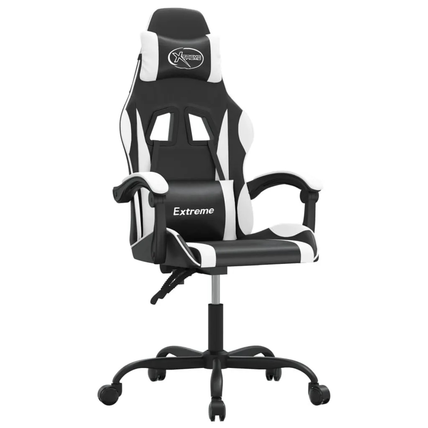 vidaXL Gaming-Stuhl Drehbar Schwarz und Weiß Kunstleder 349572 günstig online kaufen