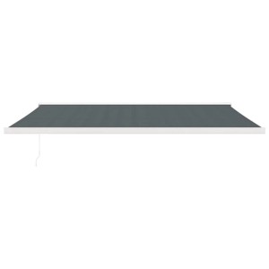 Anthrazitfarbene Furnicato Markise, 5x3 m, aus Stoff und Aluminium für Terrassen & Balkone.