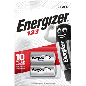 Energizer Lithium 123 Fotobatterie, 2er-Pack. Langlebige 3V Batterien für Kameras und Fotozubehör.