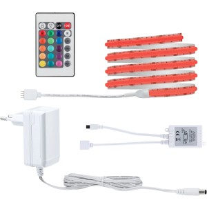 Paulmann SimpLED LED Strip COB 1,5m Komplettset mit Netzteil und Fernbedienung, mehrfarbig.