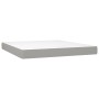 Hellgraue vidaXL Boxspringbett-Matratze, 160x200 cm, Stoff.