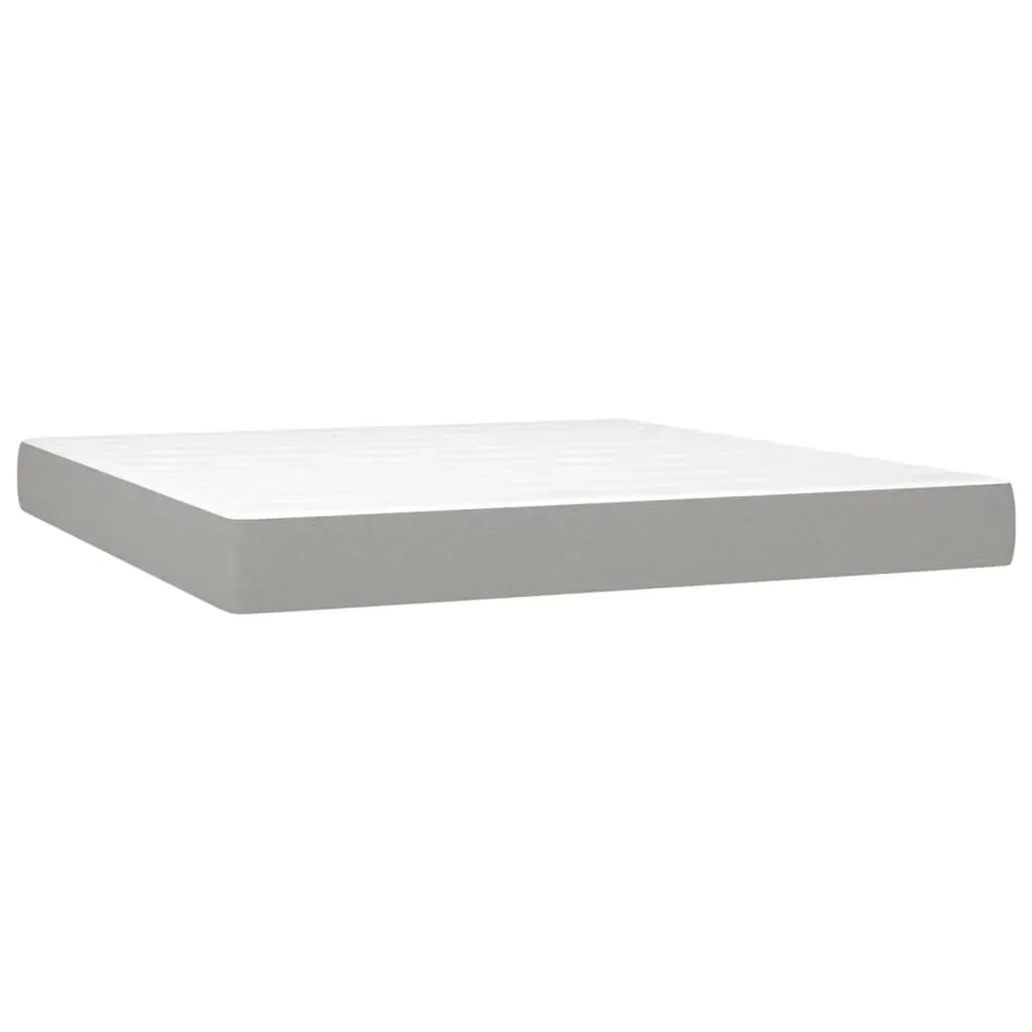 Hellgraue vidaXL Boxspringbett-Matratze, 160x200 cm, Stoff.