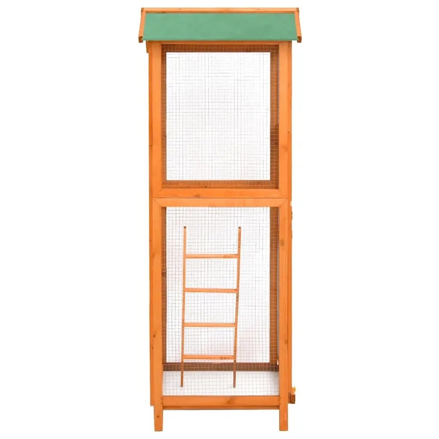 vidaXL Vogelkäfig 68x62x166 cm Massivholz Fichte 171457_4
