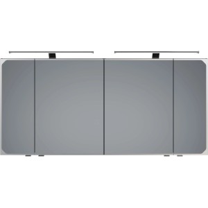 Pelipal Spiegelschrank Quantum 05, anthrazit, 150 cm breit, mit Aufsatzleuchte. Badezimmerschrank für Badutensilien.