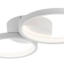Moderne, dimmbare LED-Deckenleuchte Kiringe von Paul Neuhaus, 87x31,5 cm, in Weiß mit ringförmigem Design.