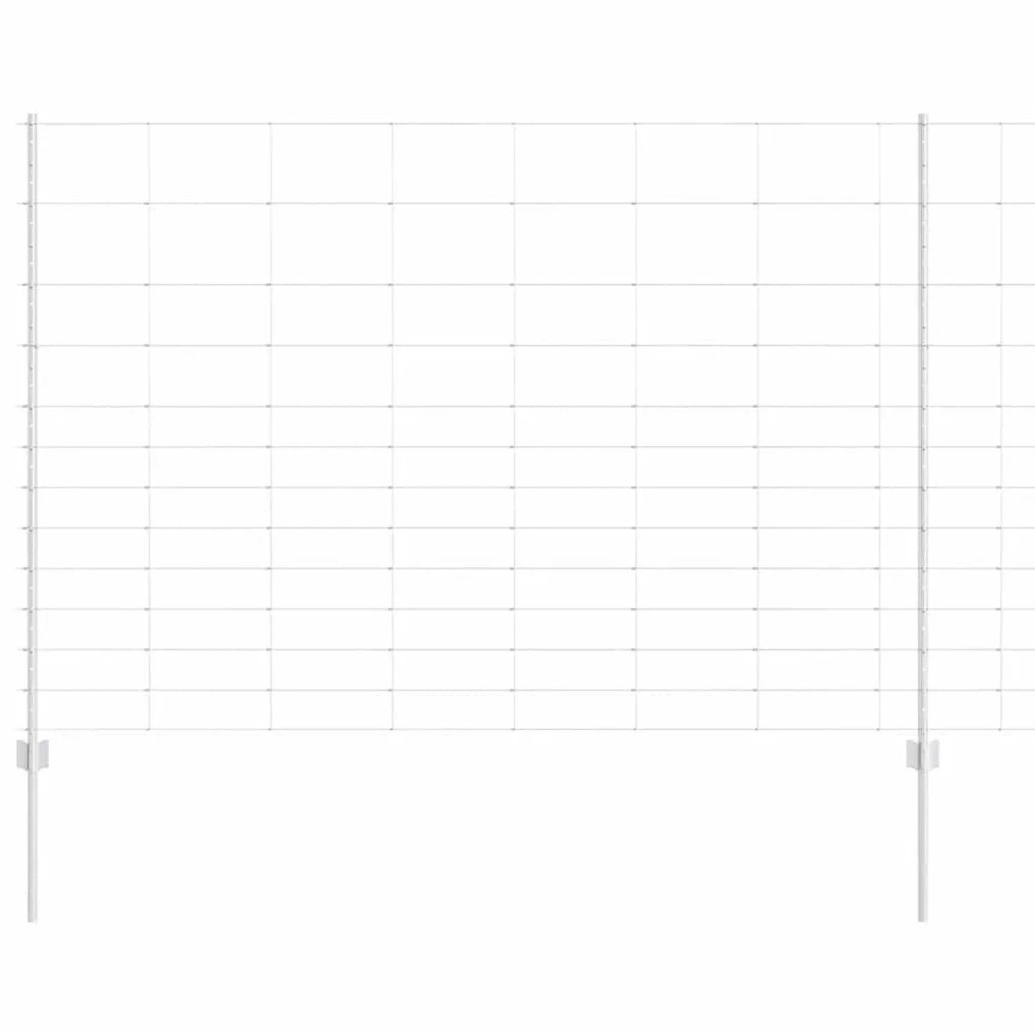 vidaXL Zaun mit Pfosten Silber 1,5 x 25 m Stahl 3337133 günstig online kaufen