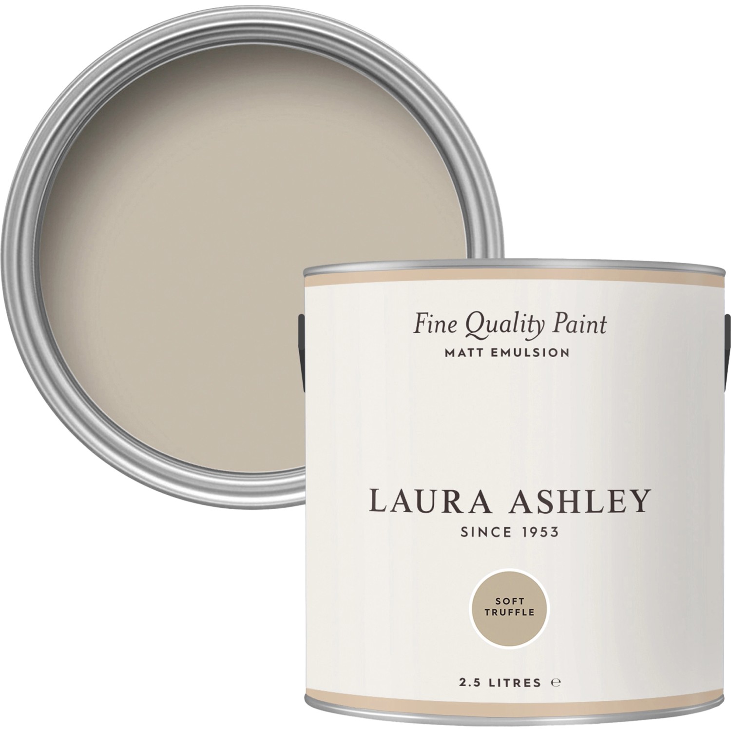 Laura Ashley Wandfarbe Soft Truffle Hellbraun 2,5 l