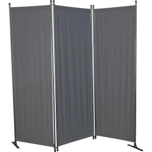 Angerer Paravent, 3-teilig, anthrazitfarbener Sichtschutz für Garten und Terrasse.