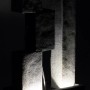 Dobar Design Gartenbrunnen XL Kaskade mit LED-Beleuchtung und drei Stufen in Steinoptik.