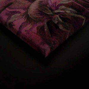 Bricoflor Leinwandbild Tropischer Regenwald lila/grün, 90x60cm. Wanddeko für Wohnzimmer & Schlafzimmer.