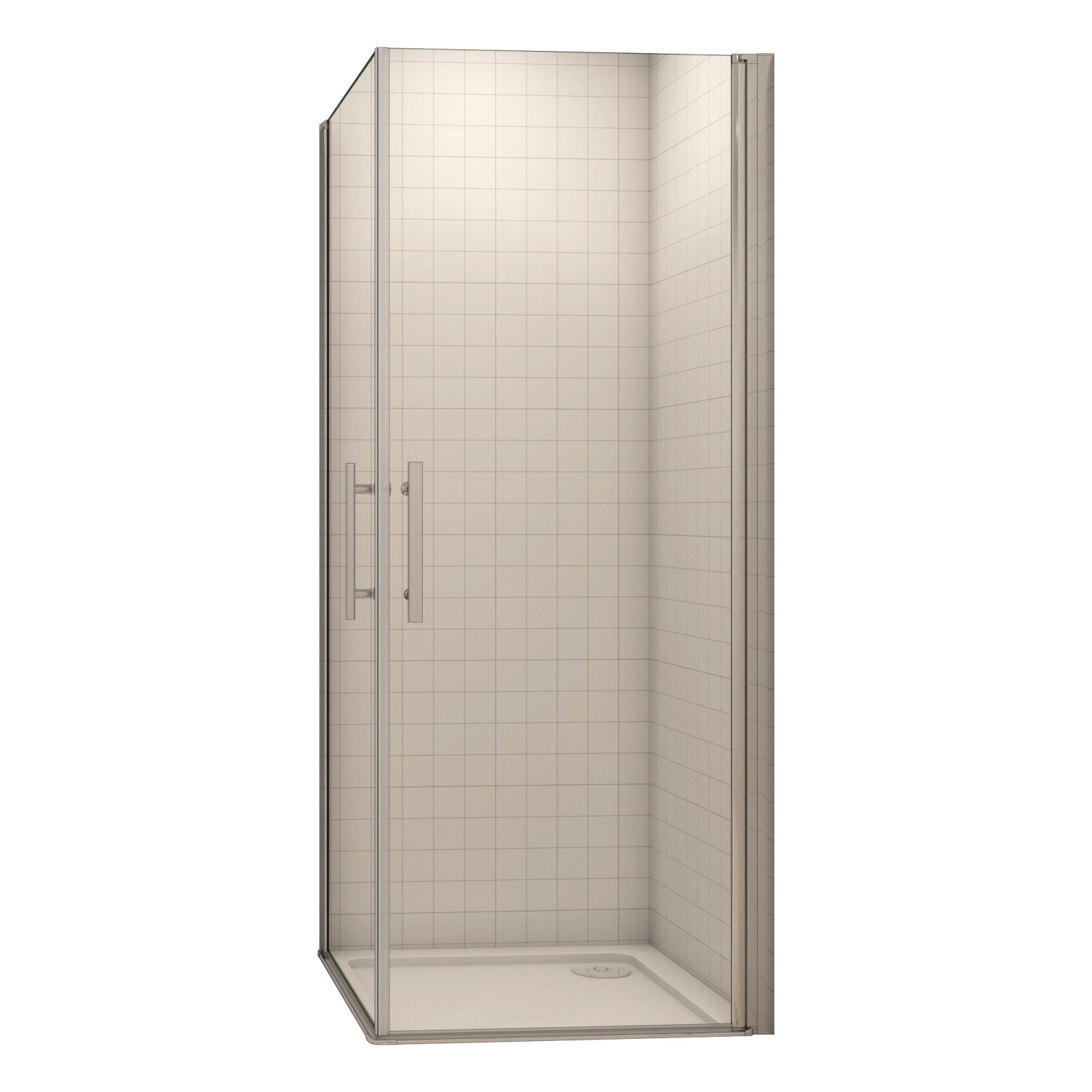 Duschparadies 90x80cm Duschkabine Eckeinstieg Schwingtür Pendeltür Duschtür 6mm ESG NaNo Glas Hoch 185cm