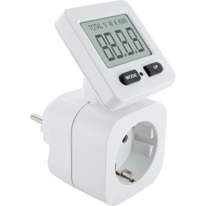 Schwaiger Energiekostenmessgerät STEM1080, drehbar, zur Messung des Stromverbrauchs von Balkonkraftwerken.