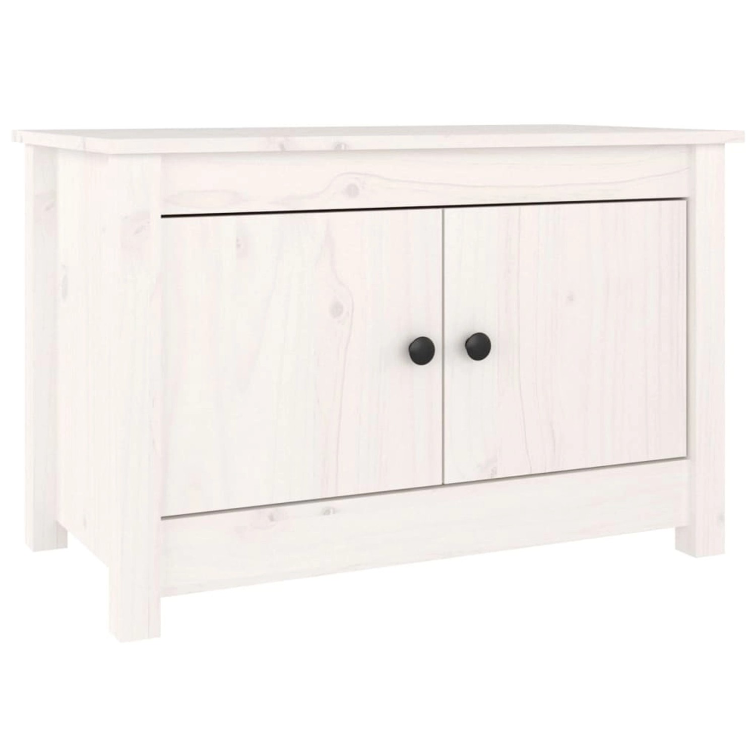 vidaXL Schuhschrank Weiß 70x38x45,5 cm Massivholz Kiefer 813780 günstig online kaufen