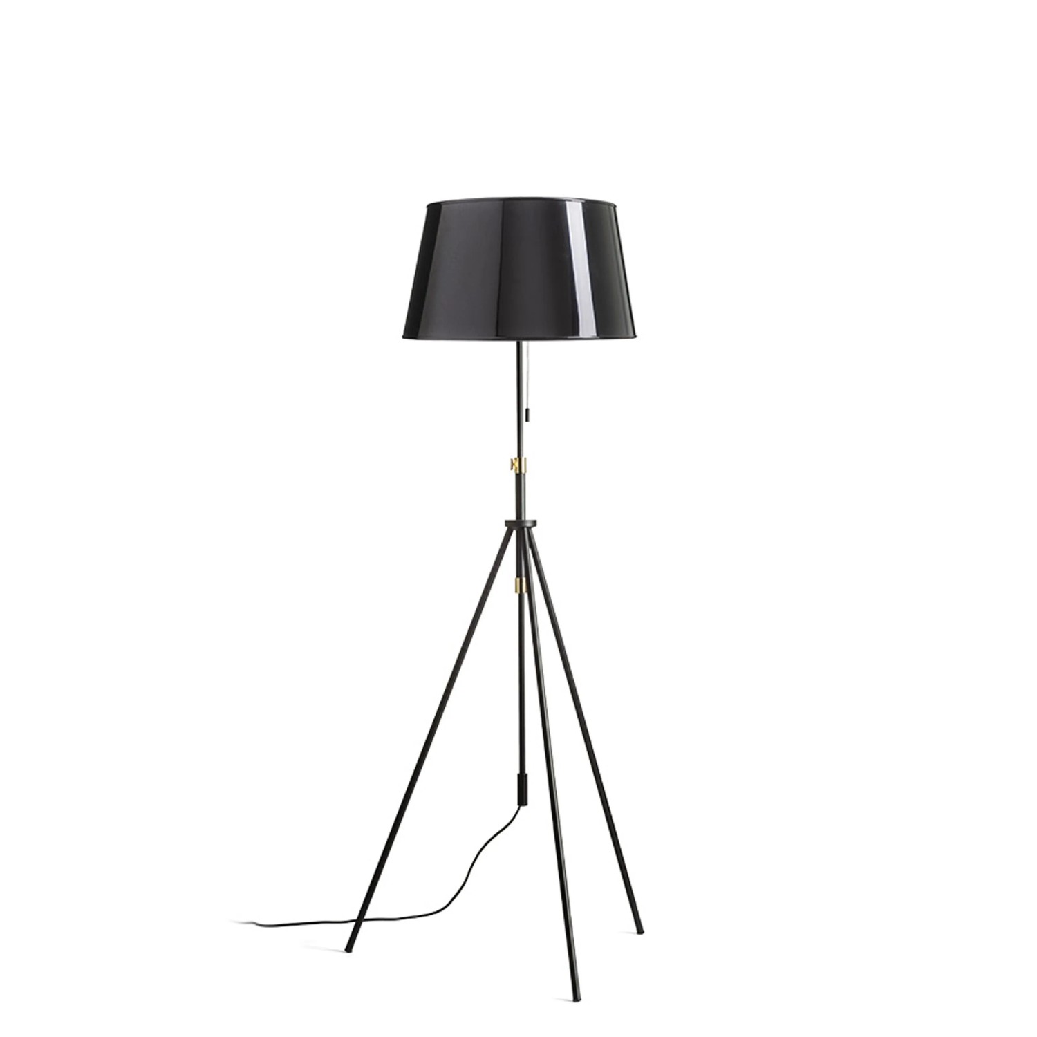 Rendl STEHLEUCHTE LUTON/RIDICK Schwarzglänzend Goldene Folie 15 W