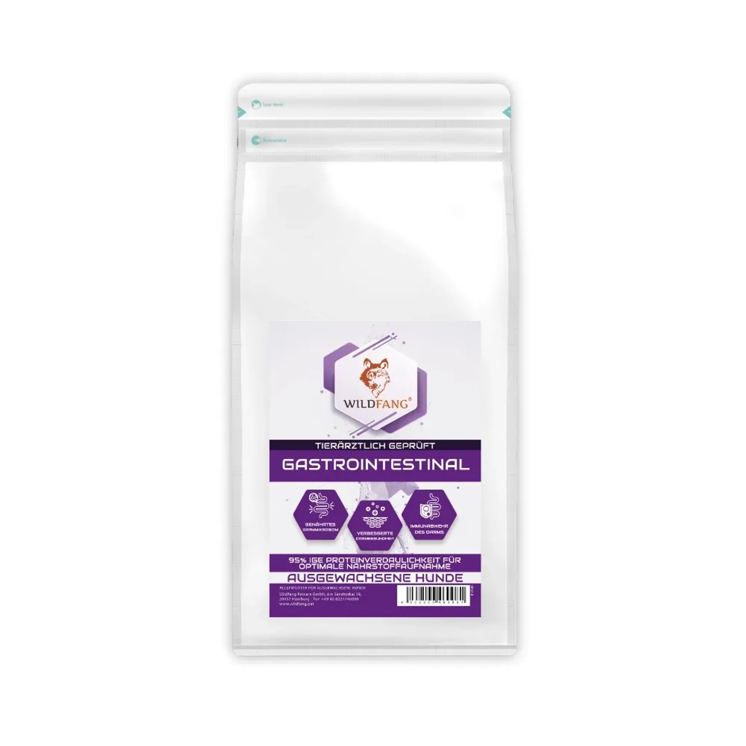 Wildfang VetLine Trockenfutter mit Peptiden für Hunde Gastrointestinal 1,5 kg
