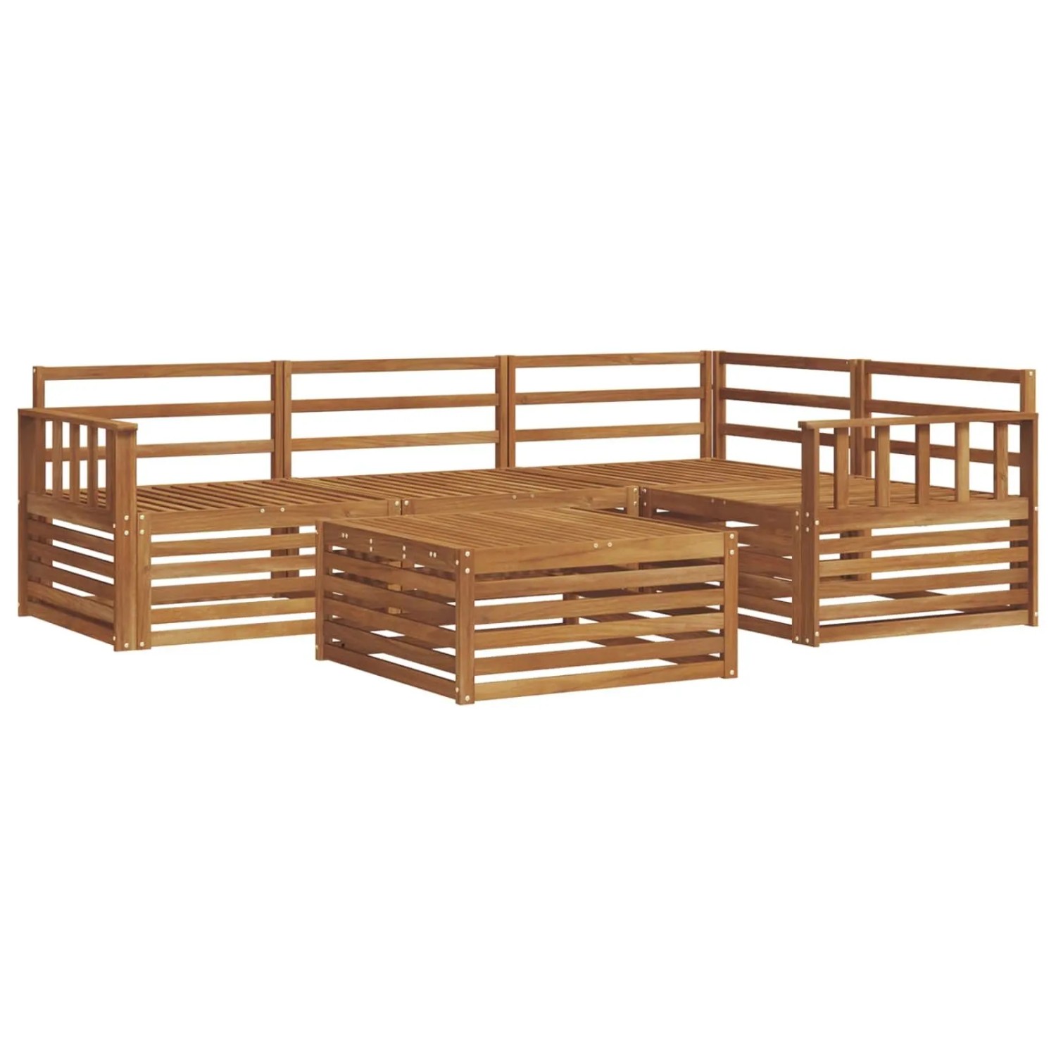 vidaXL Outdoor-Sofagarnitur 5-Tlg Natur Massivholz Akazie 3373409