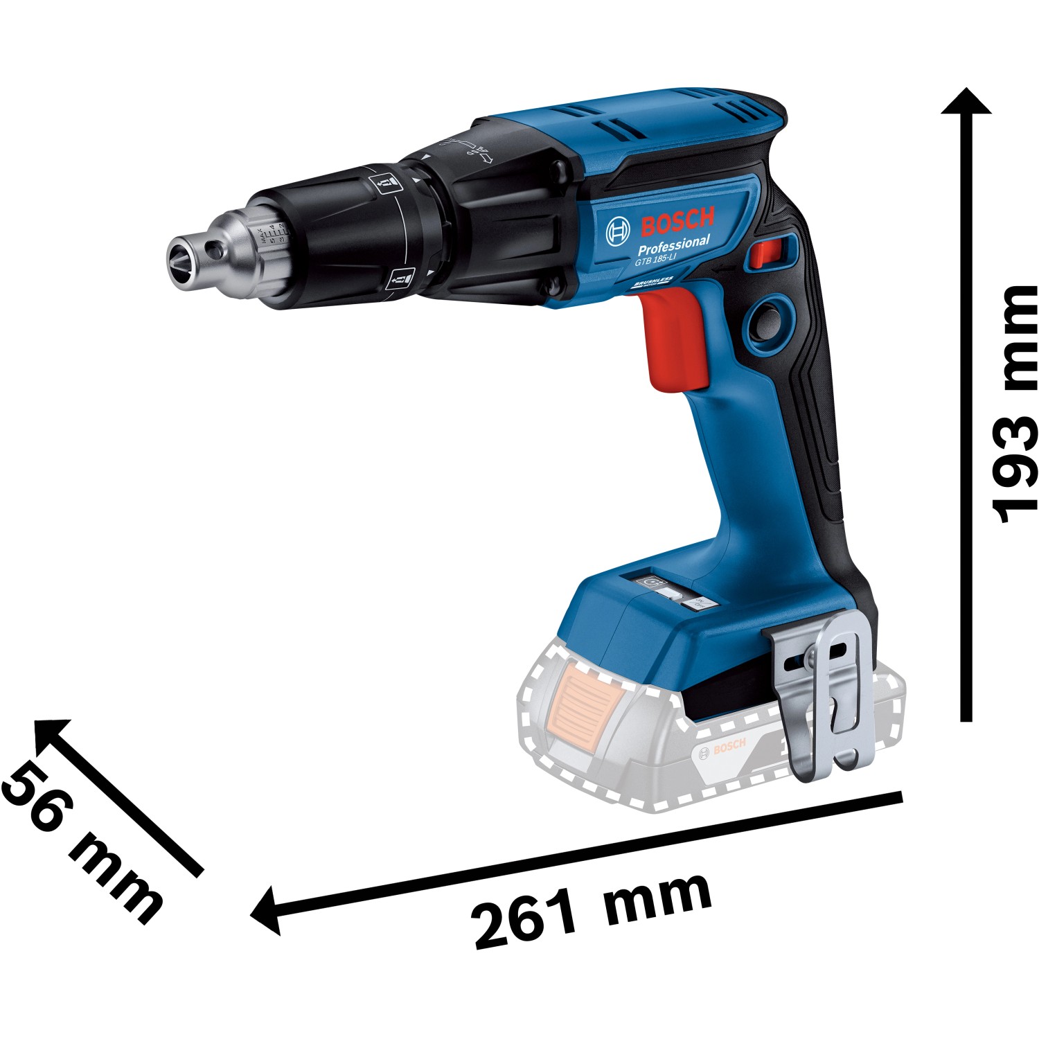 Bosch Professional Akku-Trockenbauschrauber GTB 18V-45 Inkl. 2 X 4 Ah ...