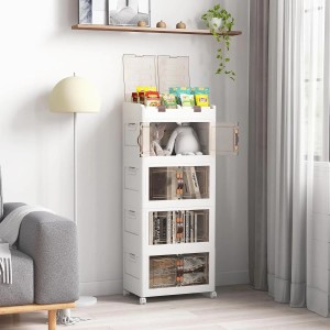 Costway 210 L Stapelboxen Faltbar 4 Kästen 54,5 x 34,5 x 132 cm