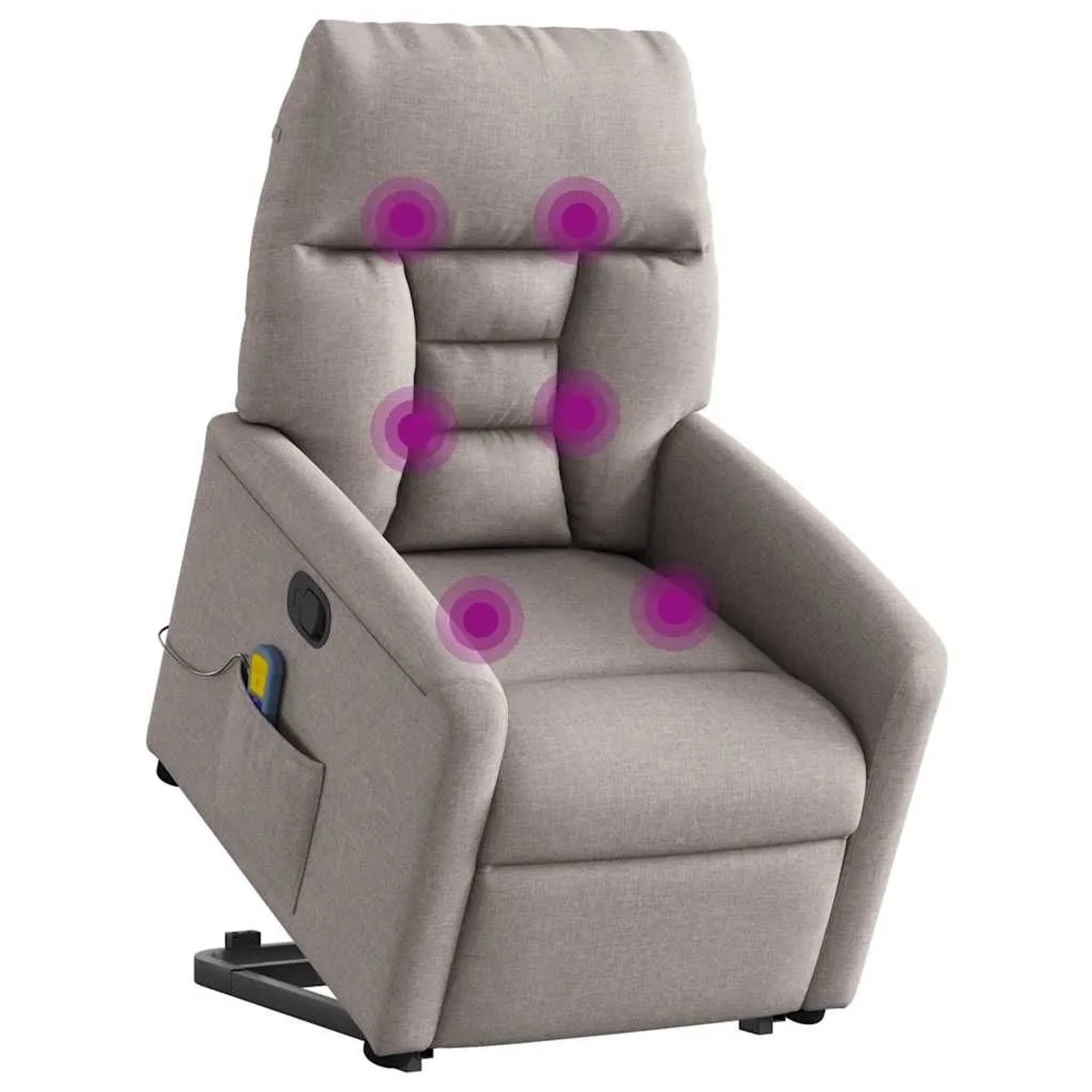 vidaXL Massagesessel mit Aufstehhilfe Taupe Stoff 3303049 günstig online kaufen