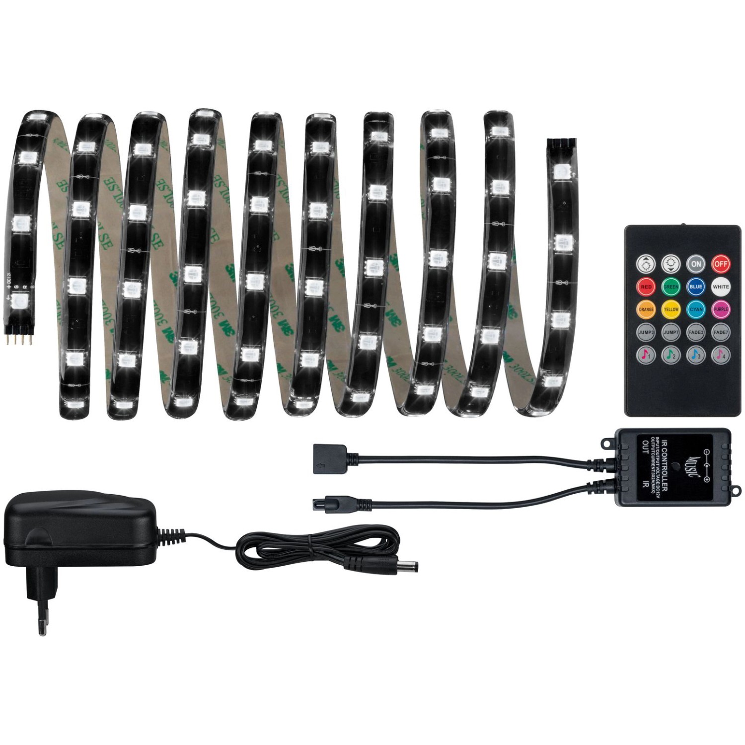 Paulmann YourLED Lights and Sound Komfort-Set RGB für Musikgesteuerten 3 m