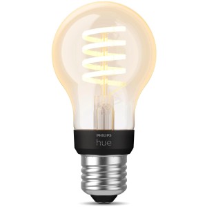 Philips Hue LED-Filament Leuchtmittel E27, warmweiß bis kaltweiß dimmbar.