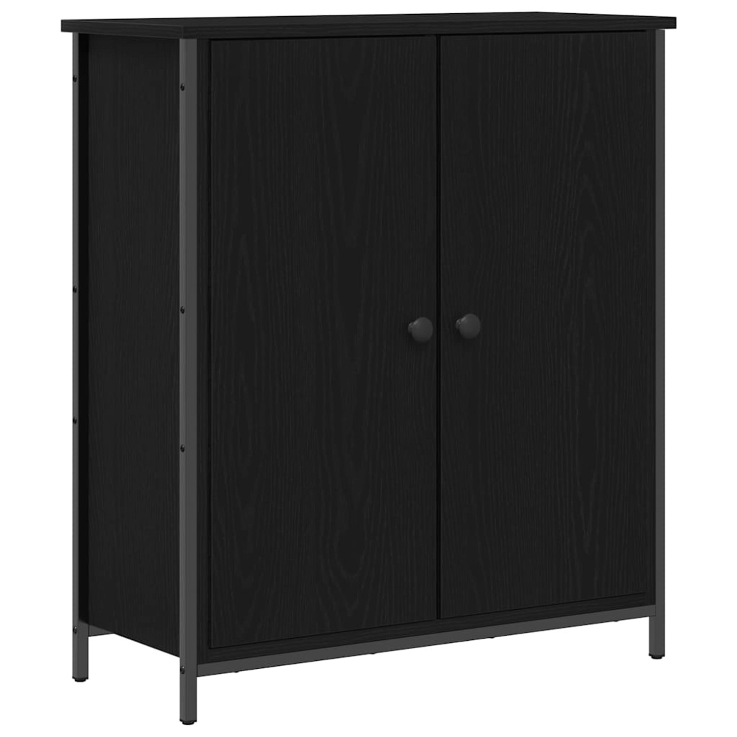 vidaXL Sideboard Schwarz Eichen-Optik 70 x 30 x 80 cm Holzwerkstoff 862975 günstig online kaufen