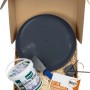 DIY Betonuhr Set von CREATE! by OBI mit Beton, Gießform, Uhrwerk und Zubehör im Karton.