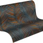 A.S. Création Vliestapete Dschungel, schwarz-orange mit Palmenmuster auf Rolle.