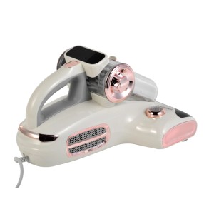 Technaxx Milbensauger Pro LX-070, weiß-roségold, handlich, mit UV-Licht & HEPA-Filter für Matratzen und Polster.
