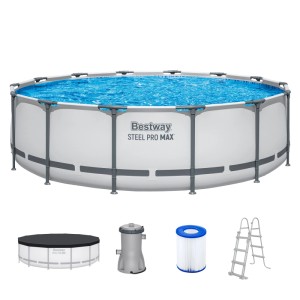 Bestway Framepool Steel Pro Max Lichtgrau Ø 427 x 107 cm