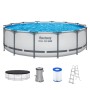 Bestway Framepool Steel Pro Max Lichtgrau Ø 427 x 107 cm
