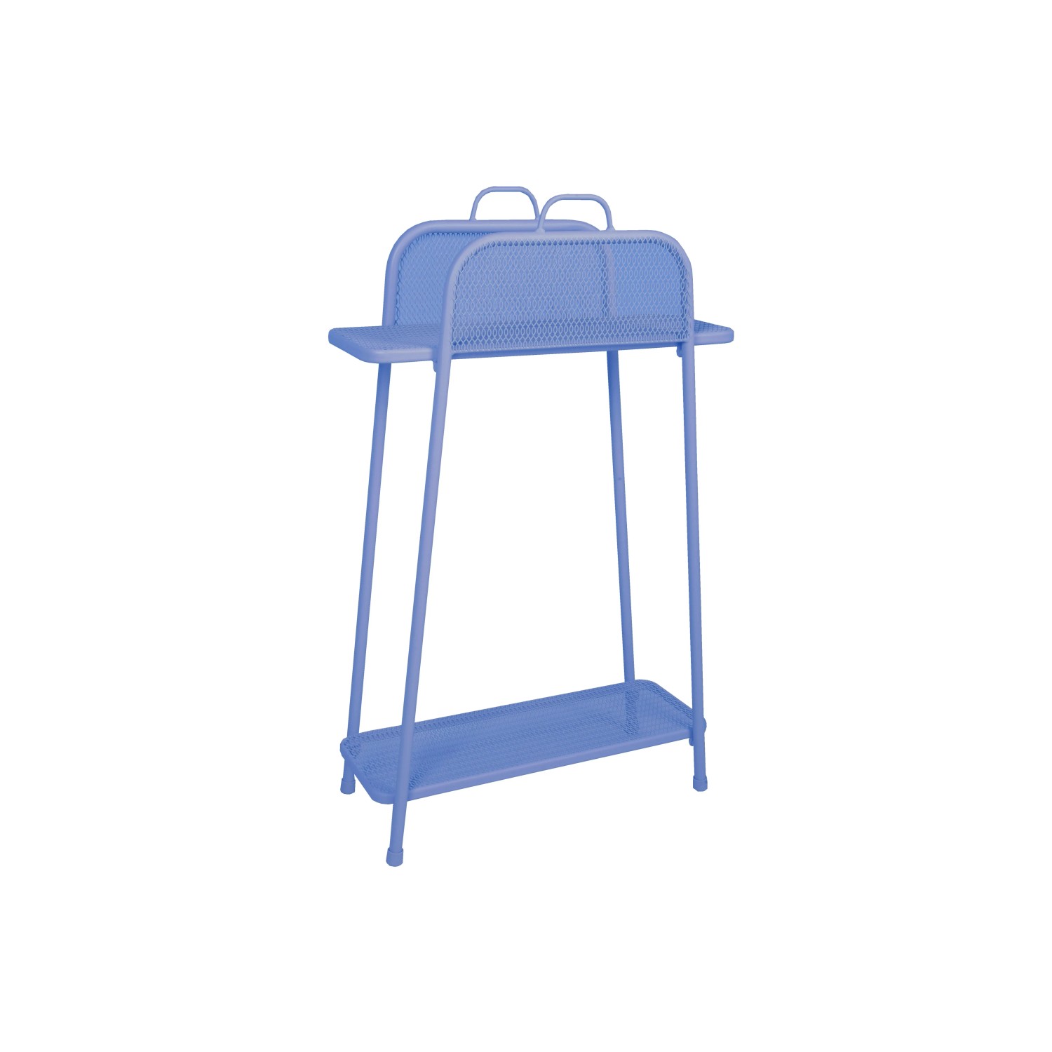 DELUKE Balkonregal SZELDA Stahl Blau 105,5x27x65,5cm Blumenregal Terrasse Pflanzenständer Pflanzenhalter