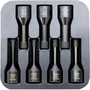 Medial Granit Bohrer Set, 7-teilig für Winkelschleifer, verschiedene Größen im Set.