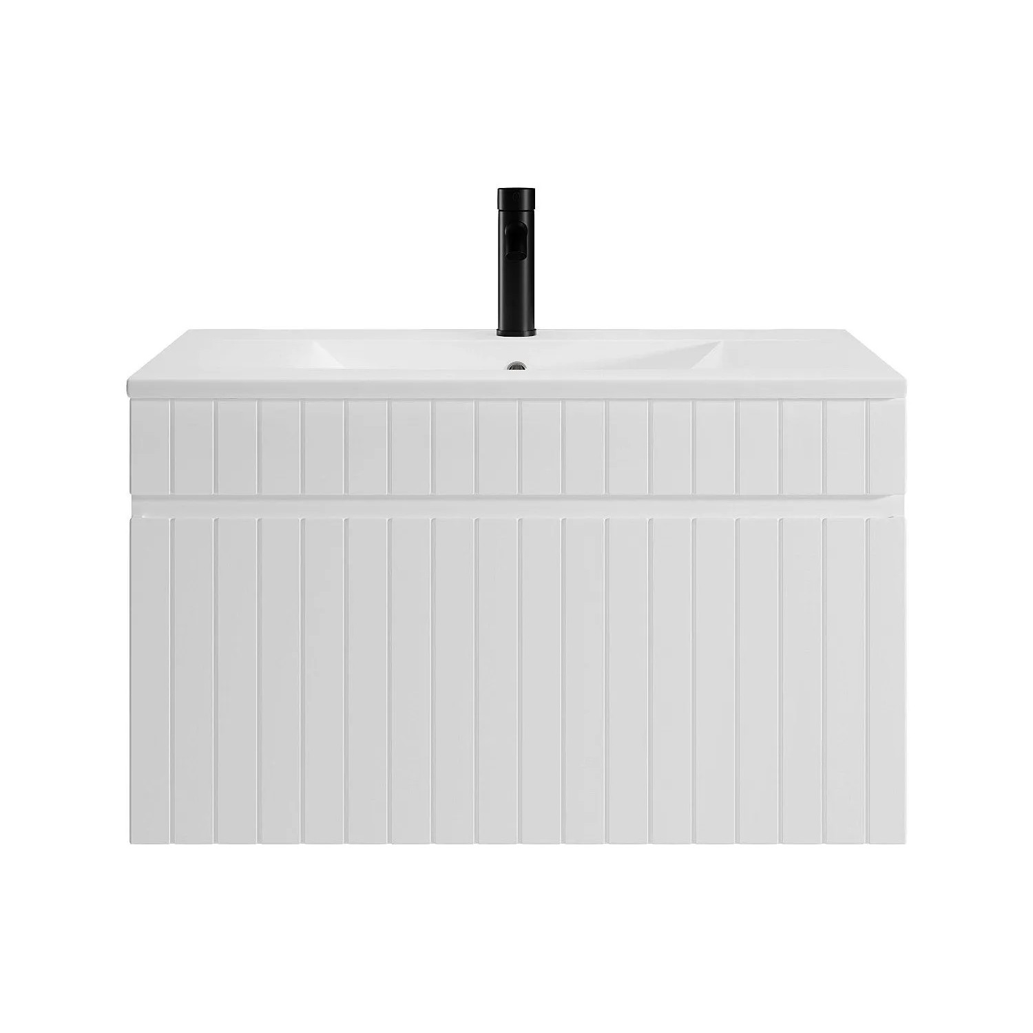 Vente-unique Einzelwaschtisch Satara Weiß 80 cm